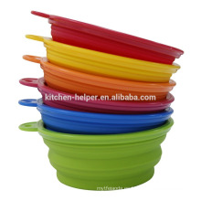 Promocional Resistente al calor Almacenado Almuerzo Grado Silicona Dog Bowls Desechable / Dog Alimentador Pet Bowl / plegable Pet Dog Cat Bowl